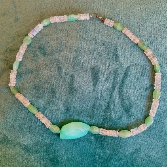 3 FOR $40: Semi-precious gemstone beaded necklace - Picture 5 of 5